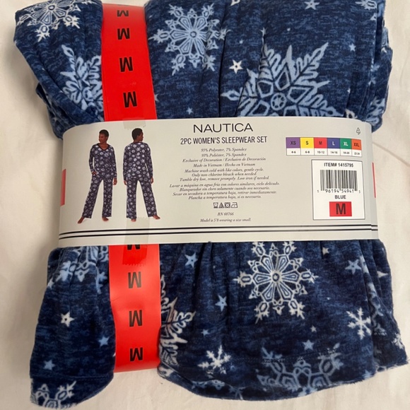 NWT Nautica 2pc Fleece PJ Set with Pockets!! - Picture 6 of 7